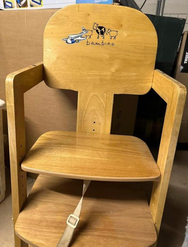 Bambino Houten Meegroeistoel, Kinderen en Baby's, Kinderstoelen, Ophalen, Gebruikt, Meegroeistoel, Stoelverkleiner