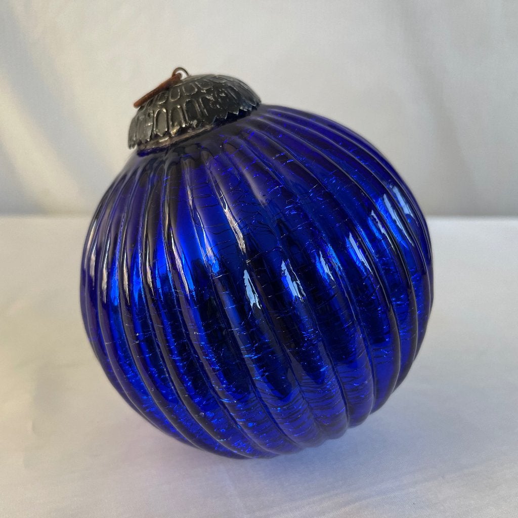 Kobaltblauwe glazen heksenbal. Omtrek 33 cm., Antiek en Kunst, Ophalen of Verzenden