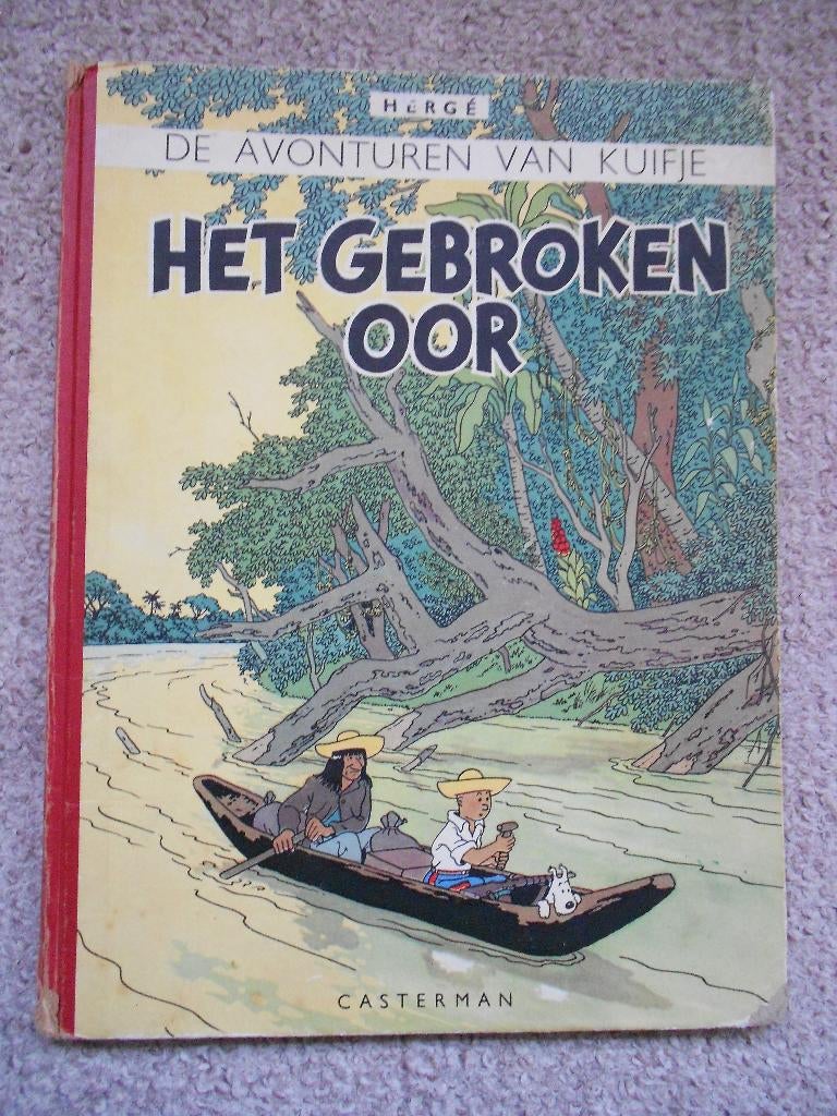 Kuifje - Het Gebroken Oor - A47 - hardcover 2e druk 1947