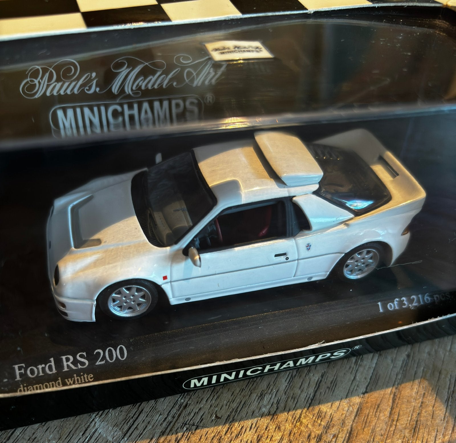 NIEUW in doos! Minichamps Ford RS 200 1/43 1 van 3216 stuks, Ophalen of Verzenden, Nieuw, Auto, MiniChamps