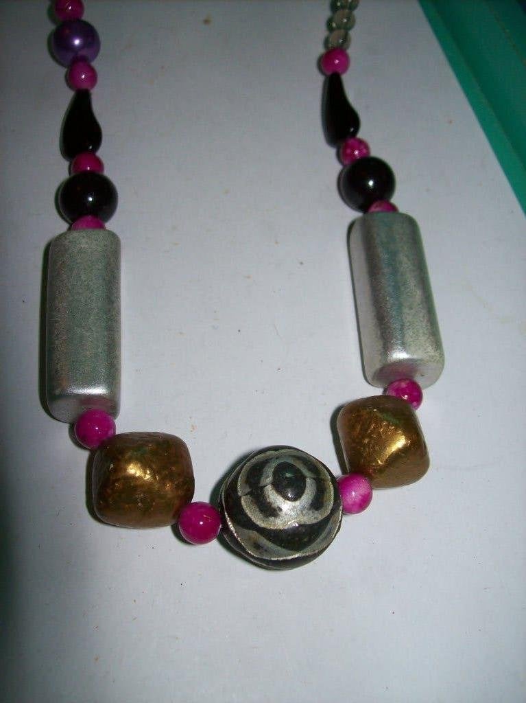 Ketting Mooi Meer kleur Kralen Stene Kristal Fraai model, Sieraden, Tassen en Uiterlijk, Kettingen, Overige kleuren, Nieuw, Steen of Mineraal