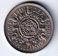 2  shilling  1965  Engeland. km. 906, Ophalen of Verzenden, Overige landen, Losse munt