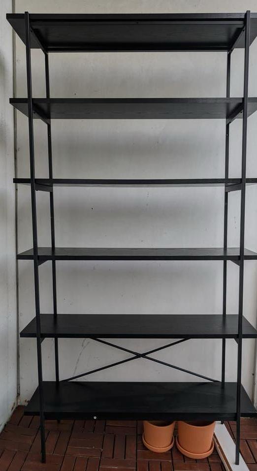 Westwing Wandrek Zwart - Stijlvol en Modern, Huis en Inrichting, Kasten | Boekenkasten, Ophalen, Met plank(en), 50 tot 100 cm
