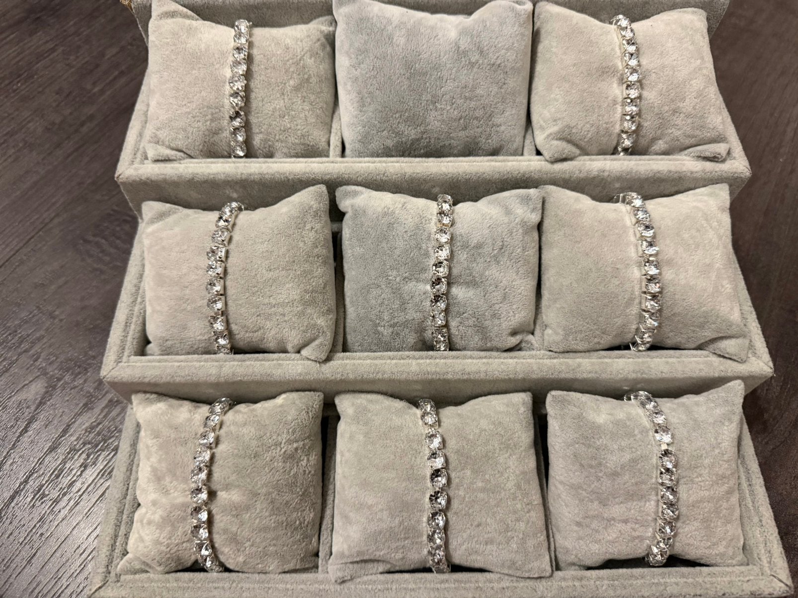 Partij 8 stuks strass armbandjes A2/8, Ophalen of Verzenden, Nieuw, Overige kleuren, Overige materialen
