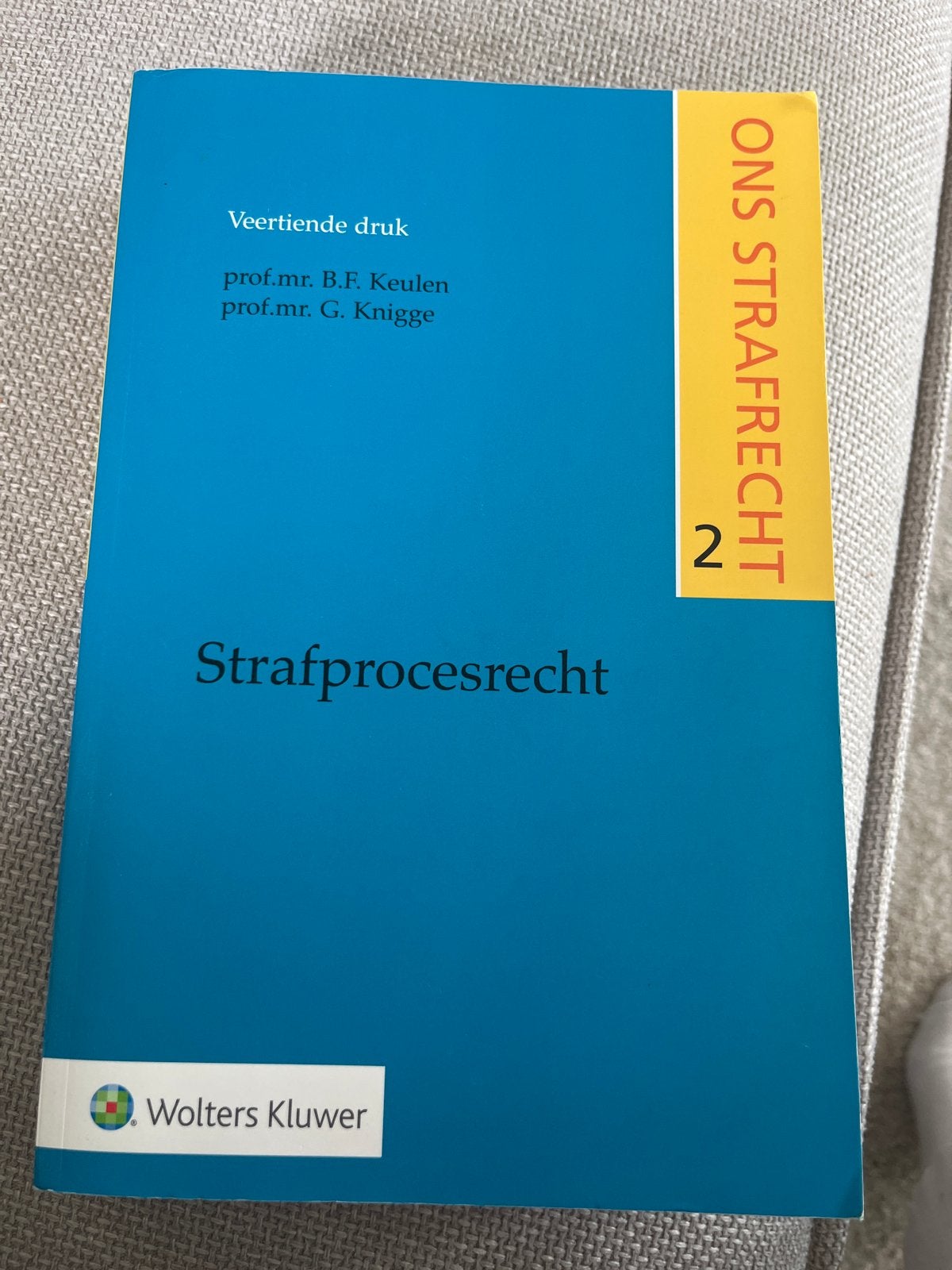 Strafprocesrecht - Ons Strafrecht 2 (Veertiende druk), Ophalen of Verzenden, Gamma, Zo goed als nieuw, WO