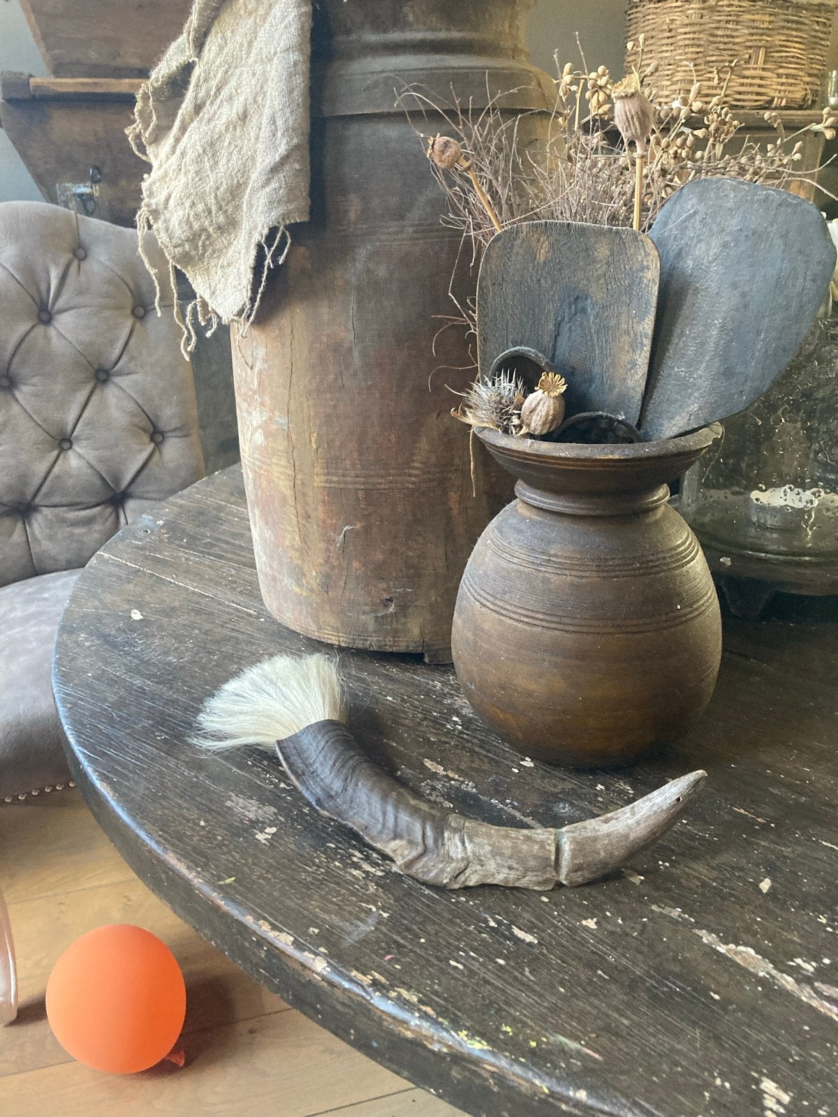Decoratieve Kwast van Hoorn en Paardenhaar, Ophalen of Verzenden