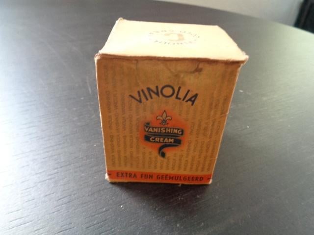 Oud doosje + flesje Vinolia Vanishing Cream., Ophalen of Verzenden, Verpakking