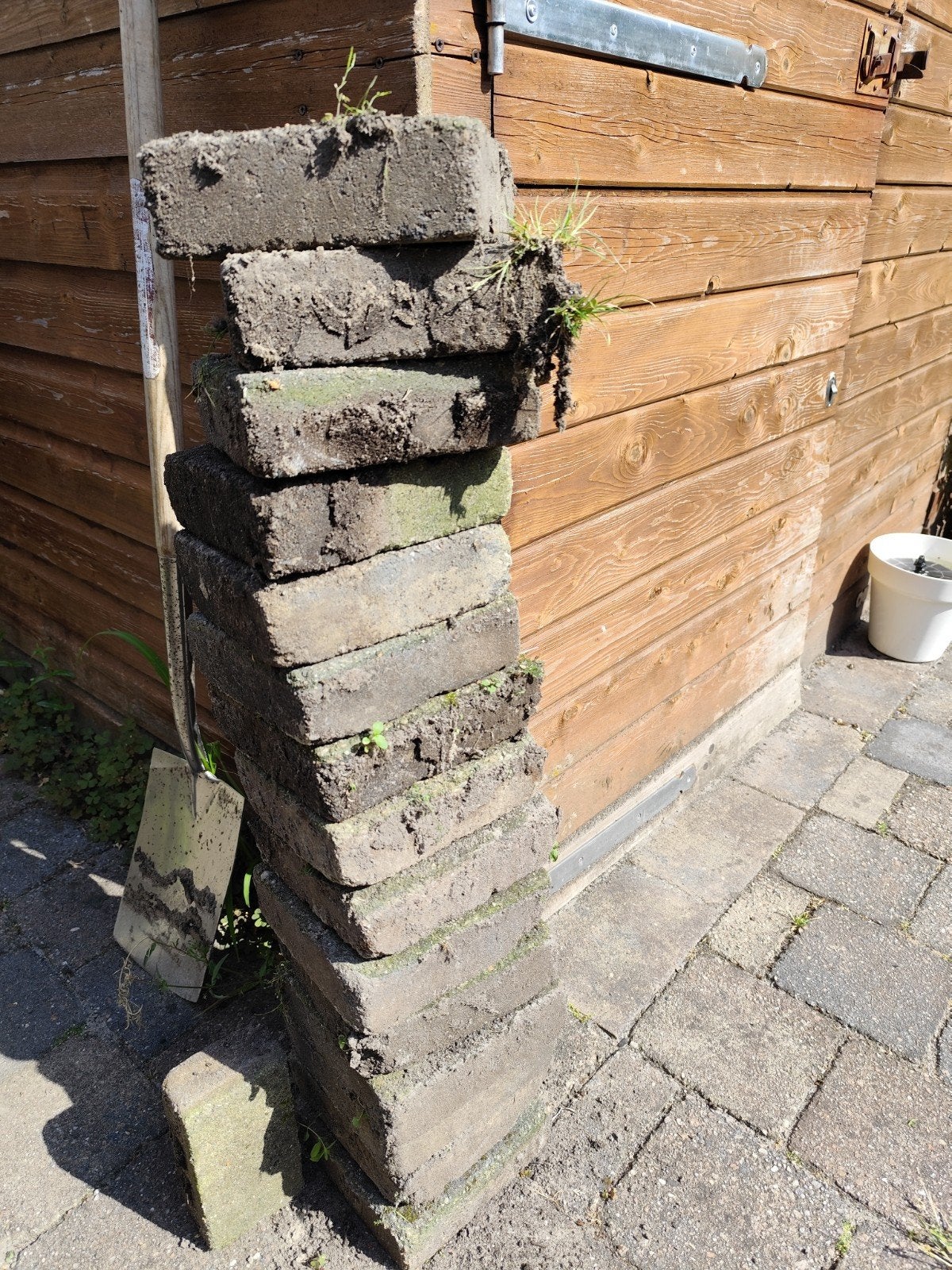 Gebruikte betonnen terrastegels/klinkers, Ophalen, Gebruikt, Beton, Terrastegels