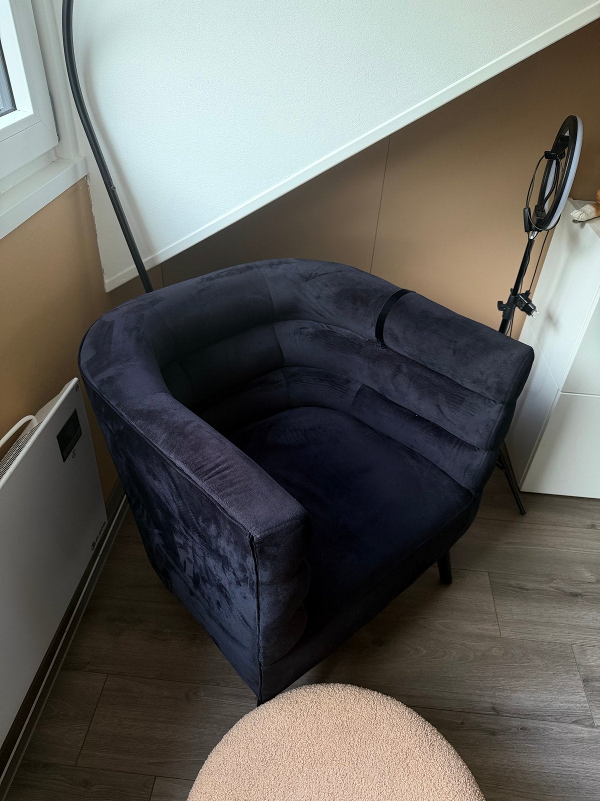 Velvet chair, Ophalen, Gebruikt, Zwart, Eén