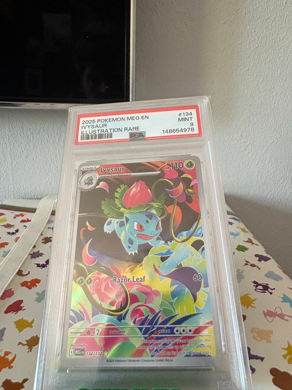 Ivysaur (MEG 134)  PSA 9, Verzenden, Zo goed als nieuw, Losse kaart