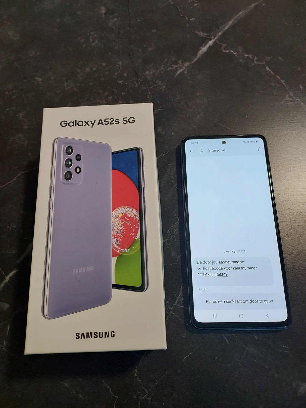 Samsung a52s 5G 128 GB werkt prima, Telecommunicatie, Zwart, Ophalen of Verzenden, Zo goed als nieuw, 128 GB
