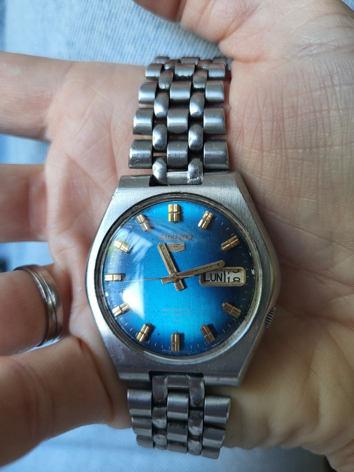 Seiko 5 automatisch horloge, Sieraden, Tassen en Uiterlijk, Horloges | Heren, Gebruikt, Staal, Polshorloge, Ophalen of Verzenden