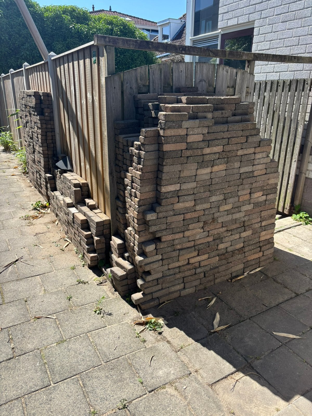 Gratis klinkers afhalen, Tuin en Terras, Ophalen, Gebruikt, Beton, Klinkers