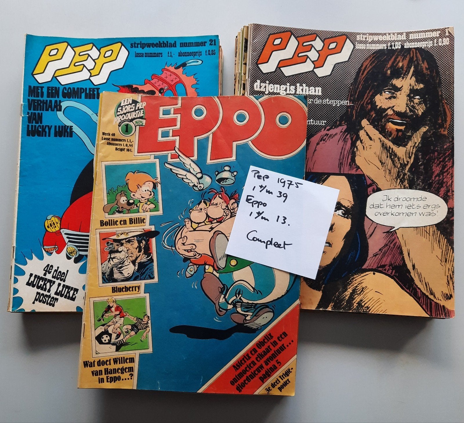 pep weekbladen 1975 plus eppo 13 stuks, Boeken, Meerdere stripboeken, Ophalen of Verzenden, Gelezen