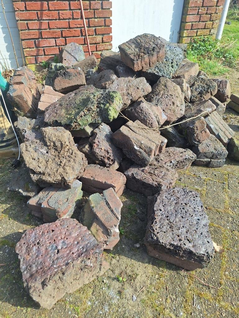 Gebruikte bakstenen en slakkenblokken, Doe-het-zelf en Verbouw, Metselstenen, Ophalen, Gebruikt, Bakstenen