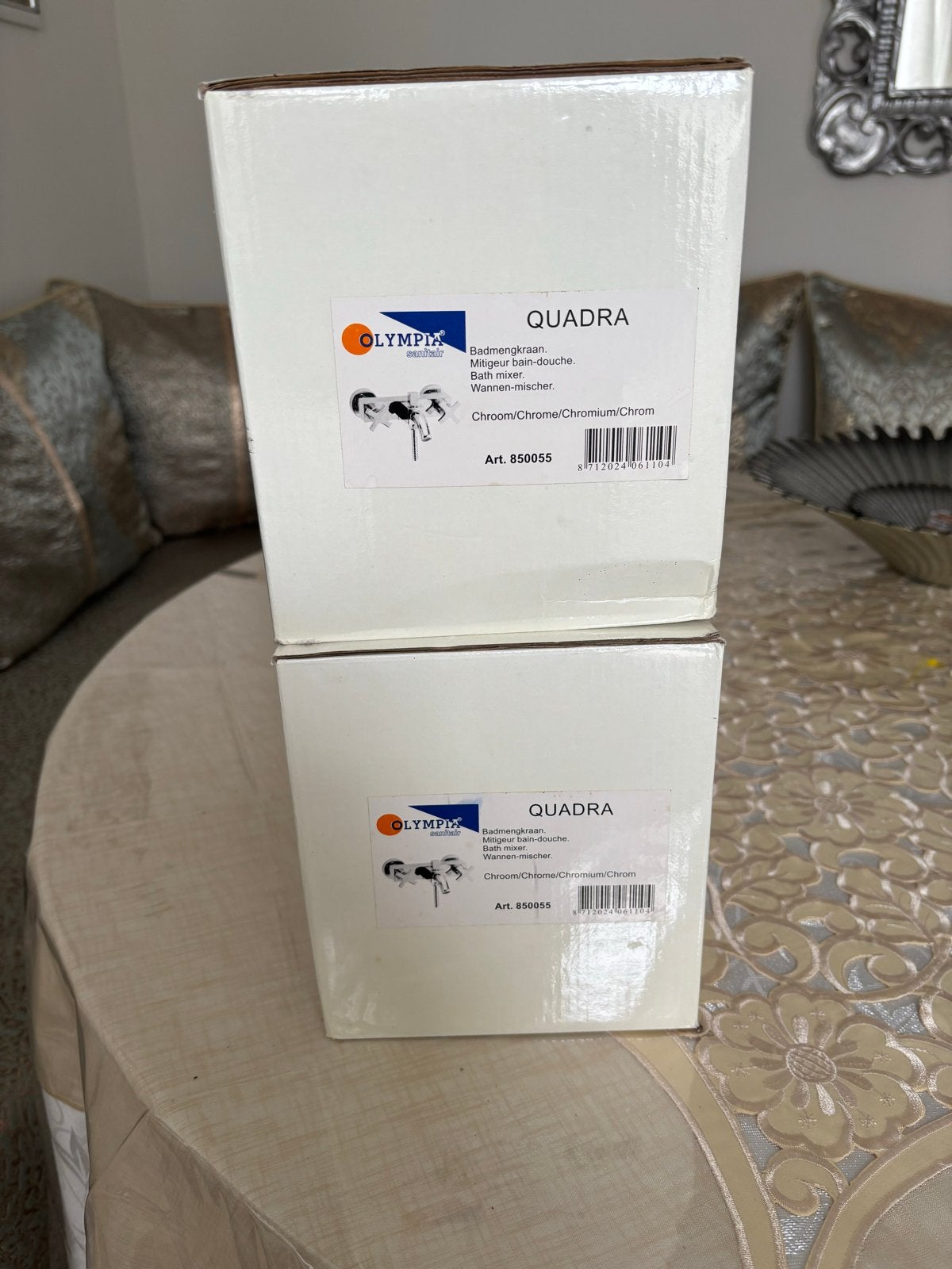 Olympia Quadra Badmengkraan Chroom - Nieuw in doos, Ophalen, Nieuw, Chroom, Kraan