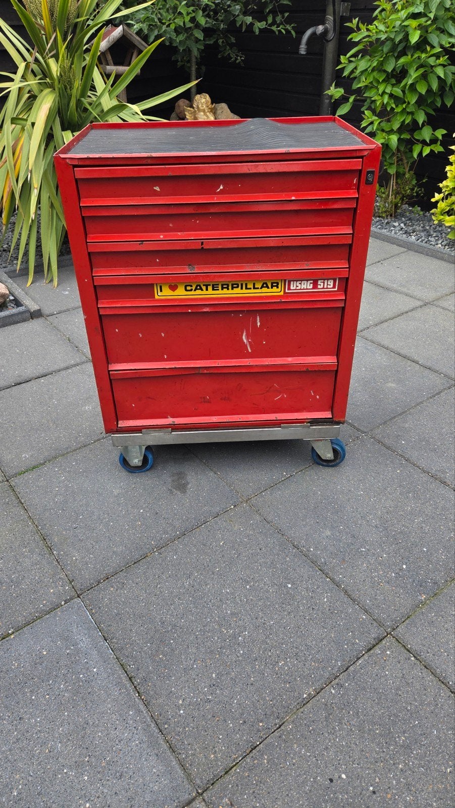 goed gevulde gereedschapwagen, Ophalen