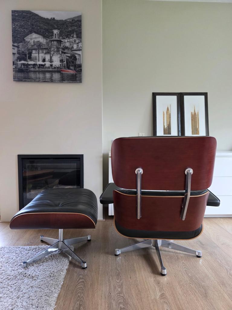 Vitra Eames lounge chair + Ottoman XL Premium leder, Ophalen of Verzenden, Leer
