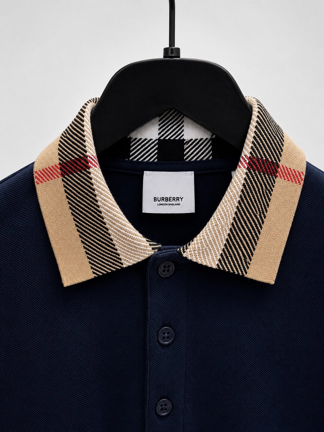 Burberry polo shirt tshirt blauw donkerblauw zwart wit, Kleding | Heren, Polo's, Ophalen of Verzenden, Zo goed als nieuw, Blauw