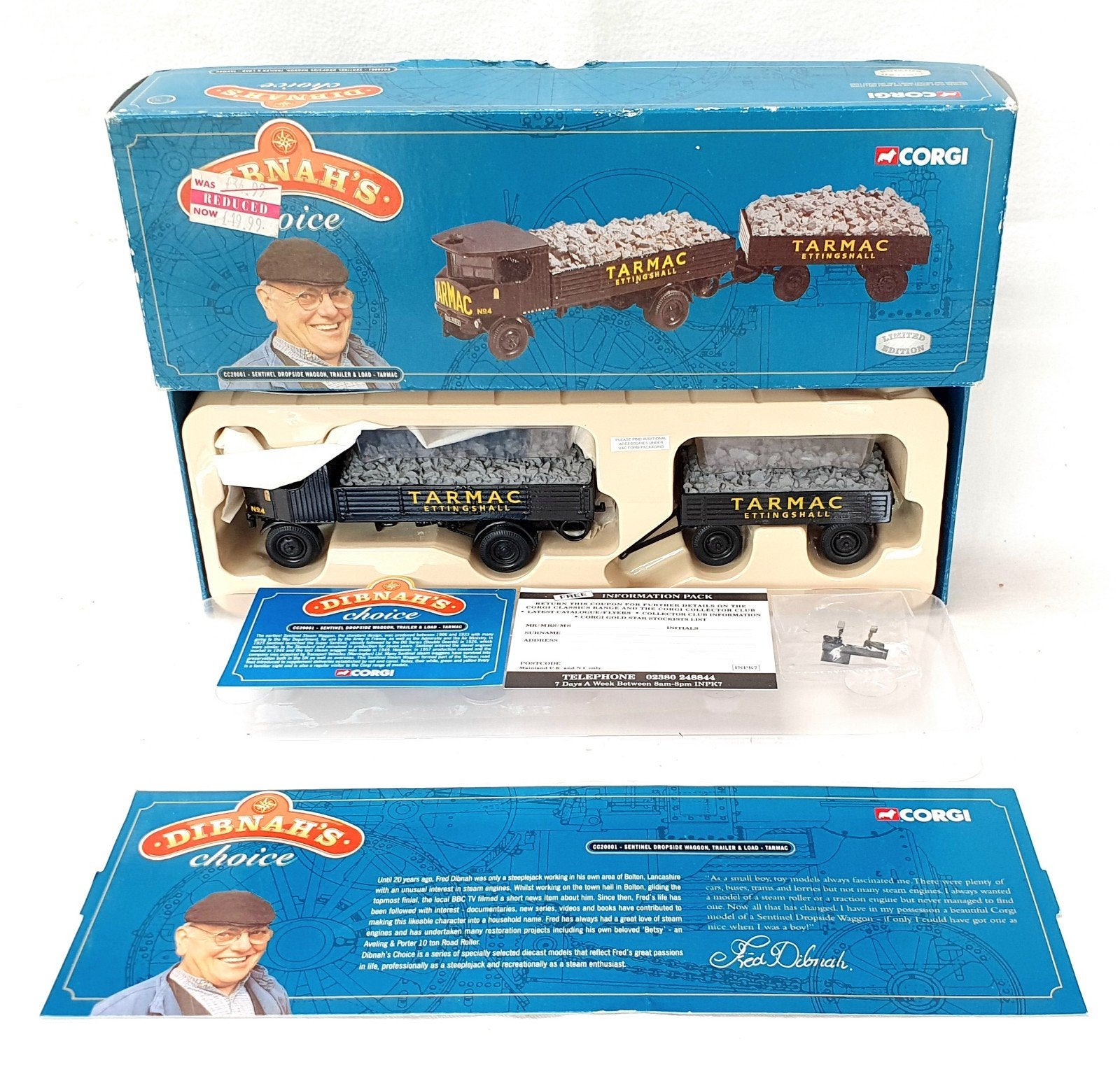 Corgi Toys 1:50 Dibnahs Tarmac Sentinel Dropside Steam Truck, Ophalen of Verzenden, Bus of Vrachtwagen, Corgi