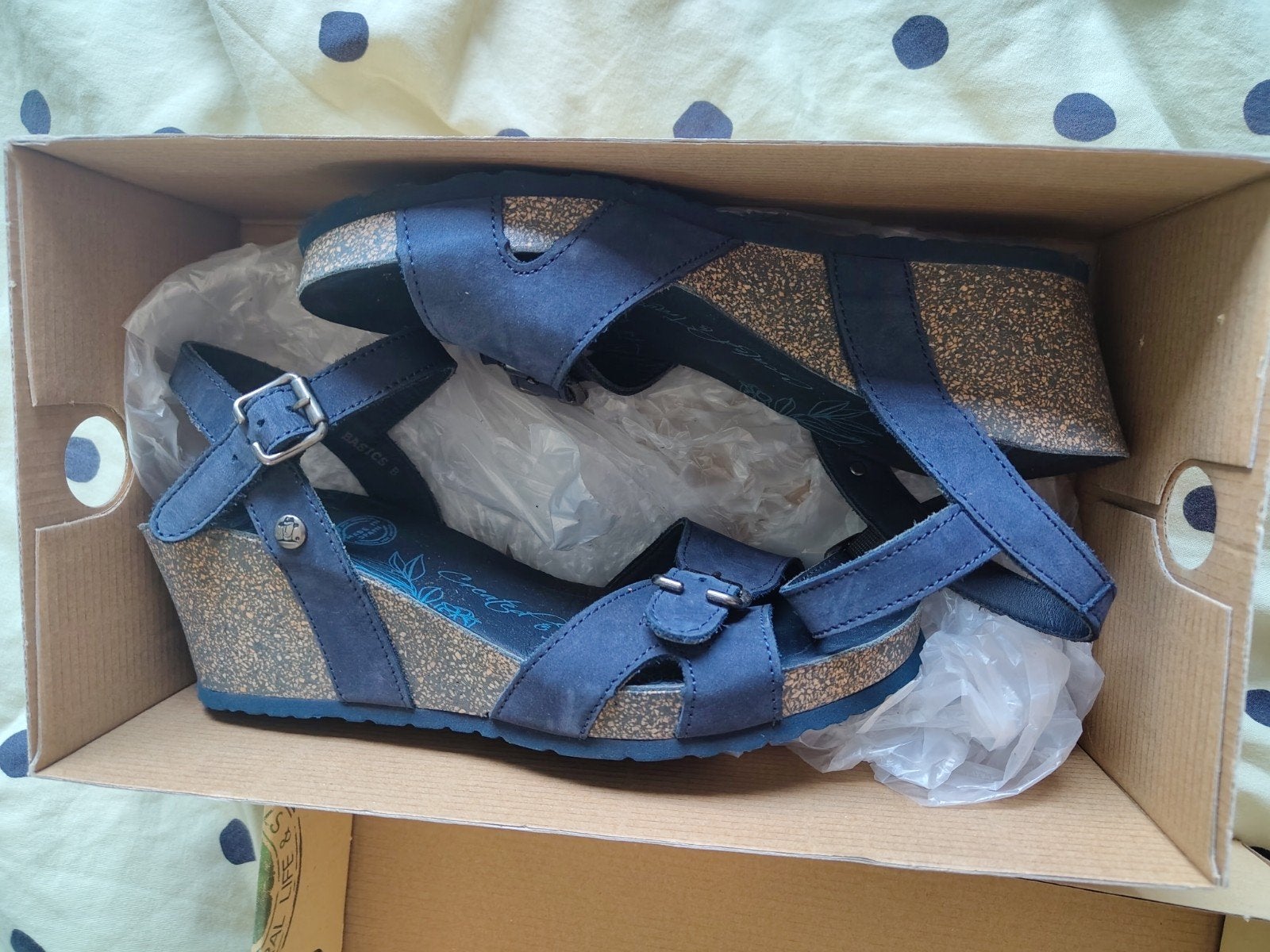 Mooie Panama Jack sandalen in blauwe kleur met gespen, mt 38, Blauw, Zo goed als nieuw, Panama Jack, Sandalen of Muiltjes