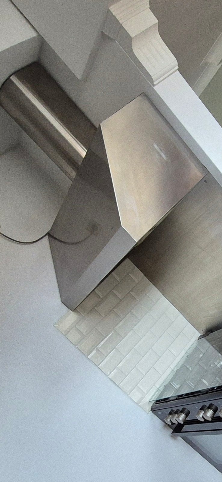 Bosch Afzuigkap 90 cm - RVS Wandschouwkap, Ophalen, Gebruikt, Vrijstaand, Wandschouwkap
