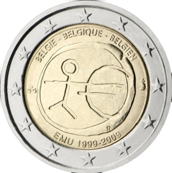 Euromunten, Ophalen of Verzenden, België, 2 euro, Losse munt