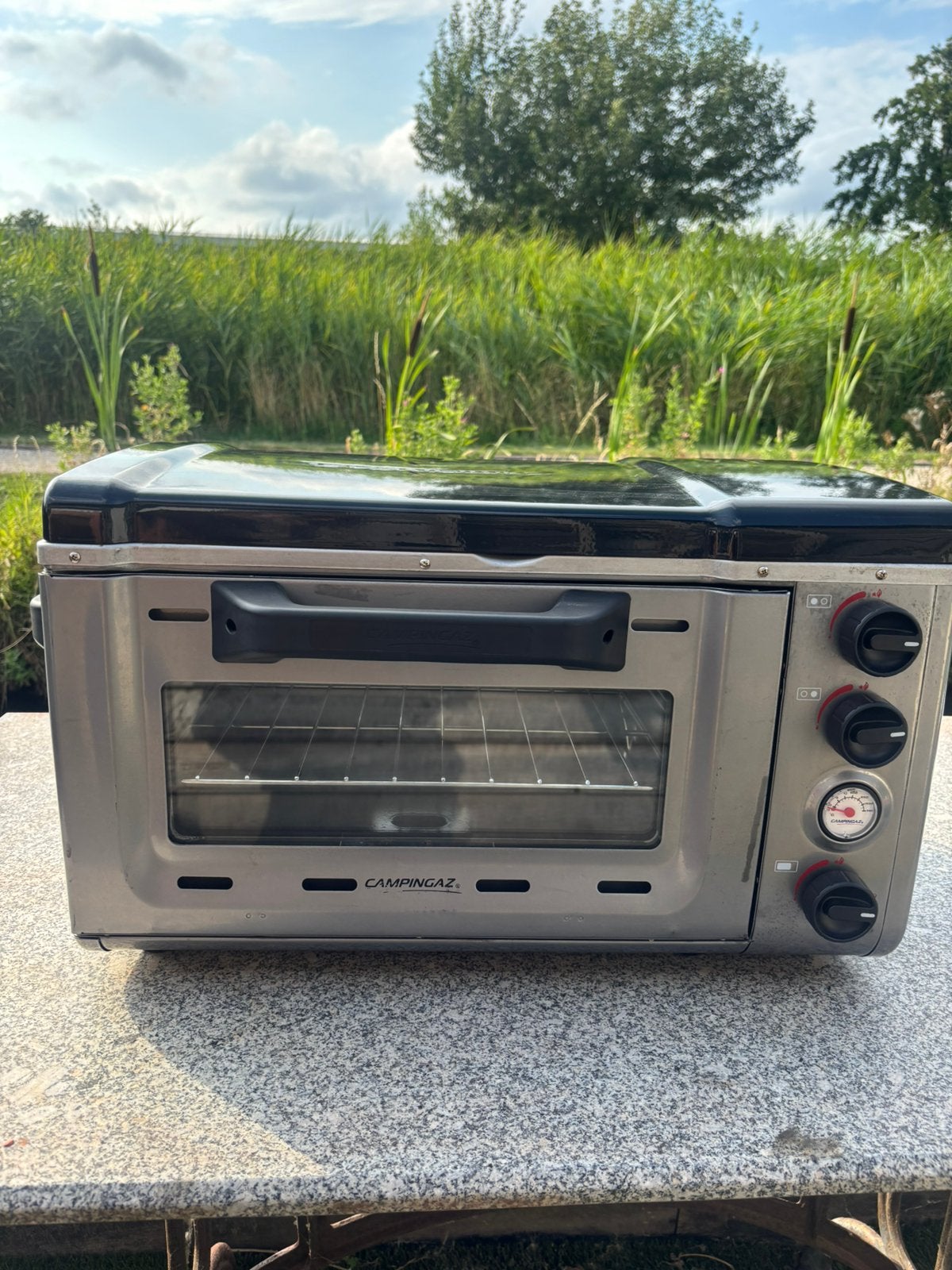 Campingaz 2-pits gasfornuis met oven, Caravans en Kamperen, Kampeeraccessoires, Ophalen, Zo goed als nieuw
