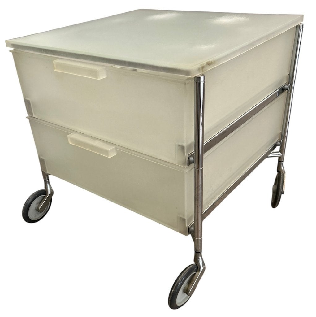 Kartell Mobil ladenkast, verrijdbaar, chroom frame, # 259, Ophalen, Minder dan 50 cm, Gebruikt, 1 of 2 laden