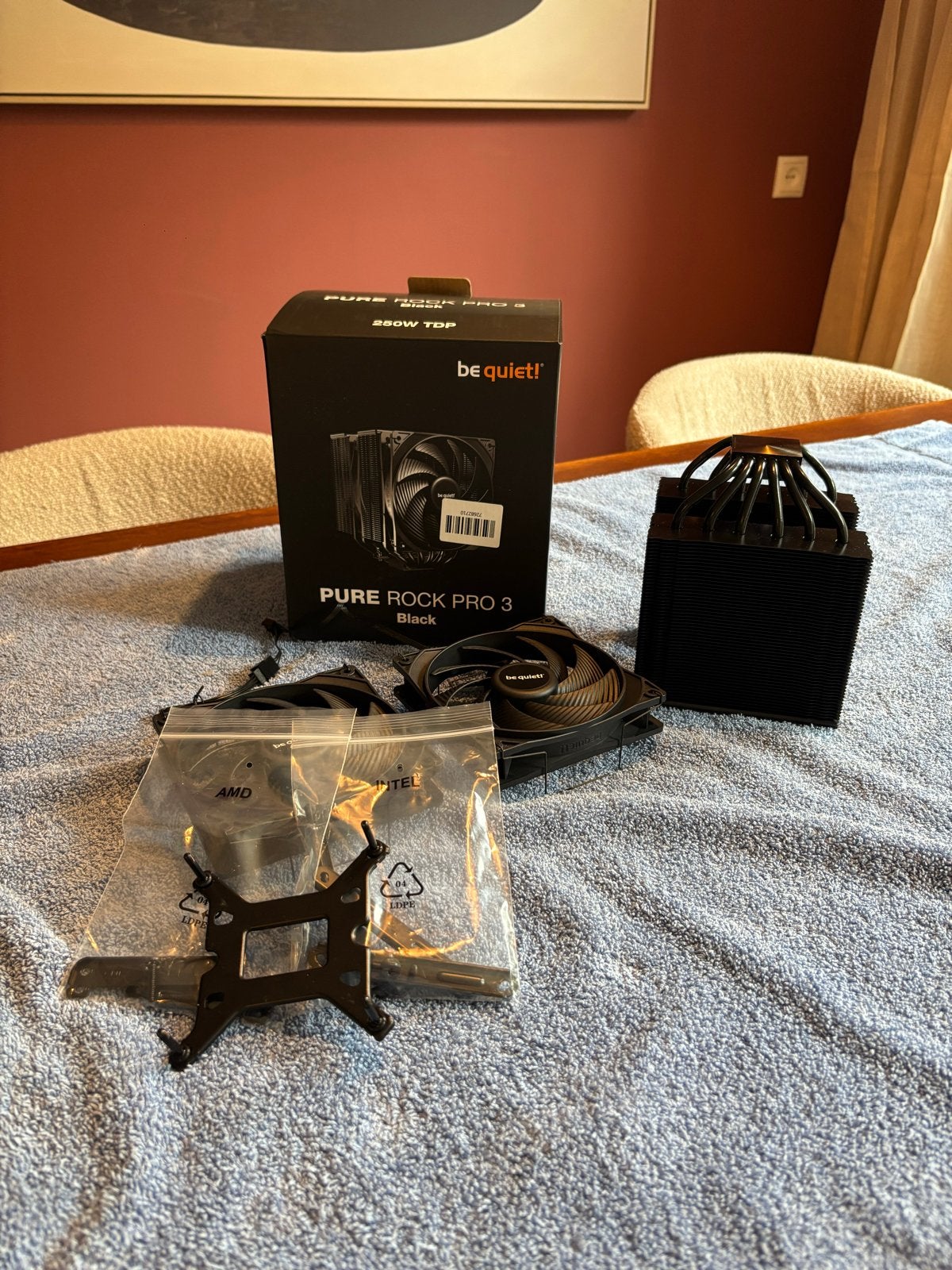 Be quiet! Pure Rock Pro 3 Black CPU-koeler, Ophalen of Verzenden, Zo goed als nieuw, Luchtkoeling