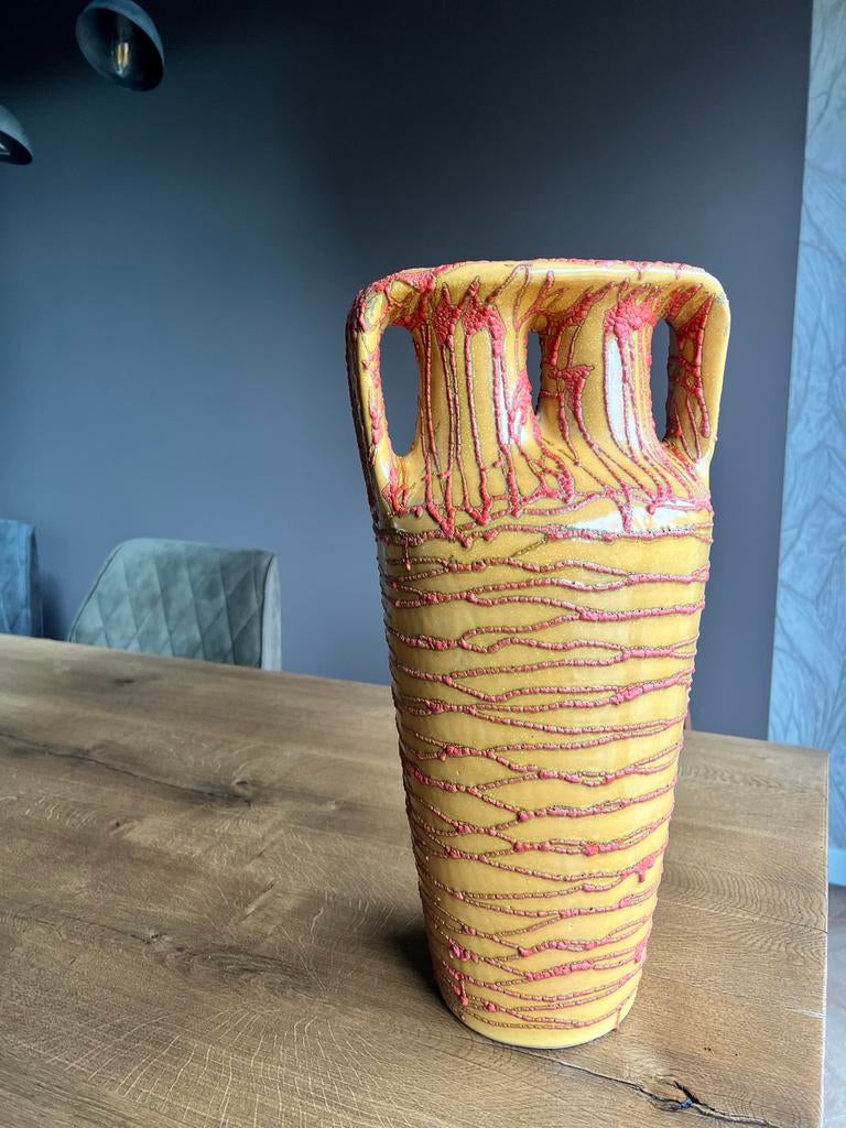 Vintage PestHidegkut keramische vloer vaas, Antiek en Kunst, Antiek | Vazen, Ophalen of Verzenden