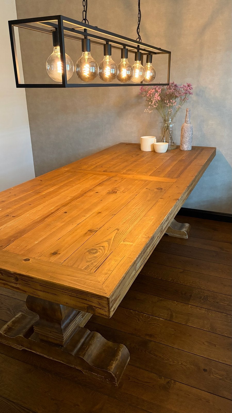 Mooie grote klooster eettafel - 250 x 100 cm, Huis en Inrichting, Ophalen, Gebruikt, 100 tot 150 cm, 200 cm of meer