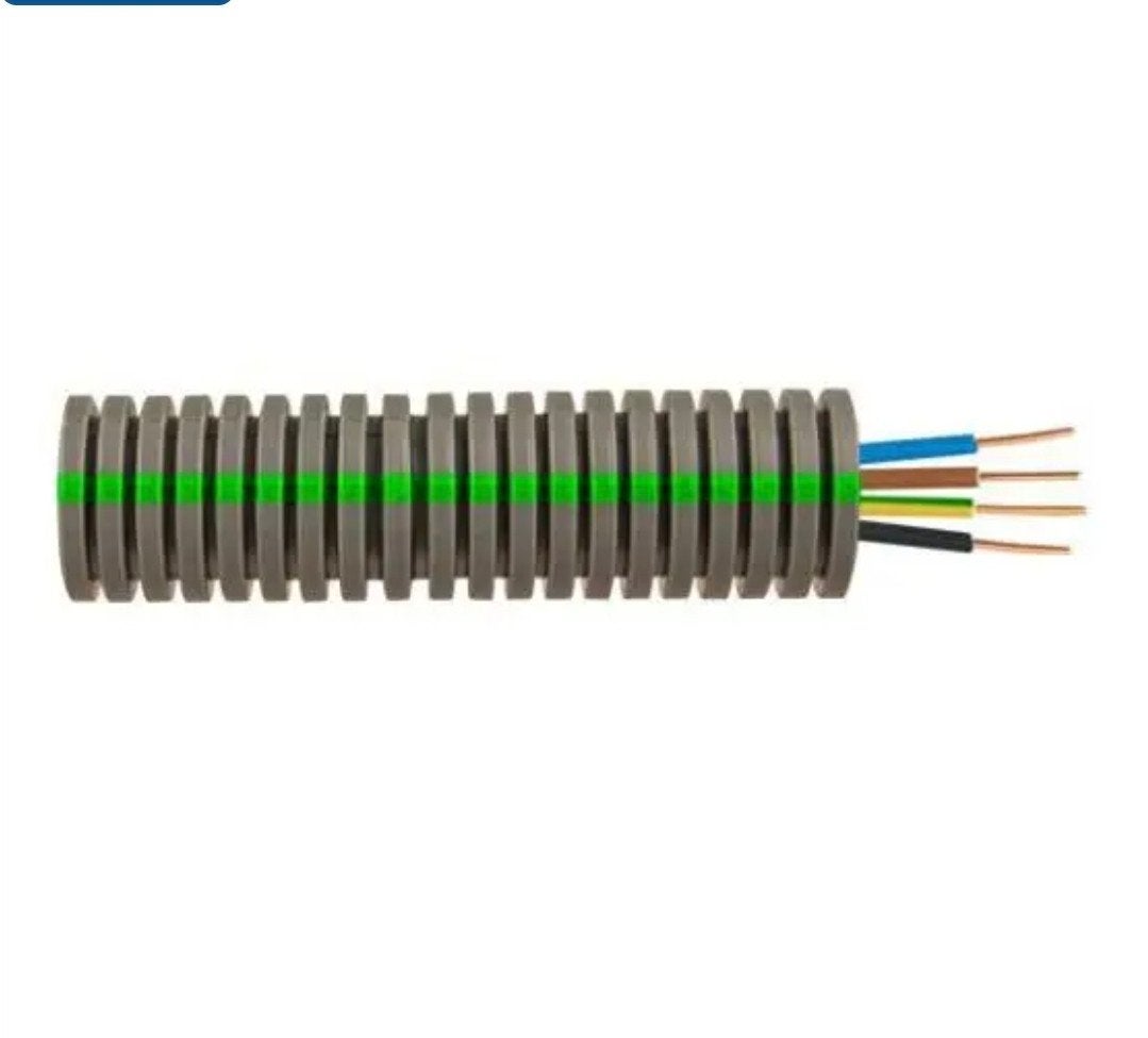 Voorbedrade flexibele buis 3G2.5 + 1X1.5, Ophalen of Verzenden, Kabel of Snoer
