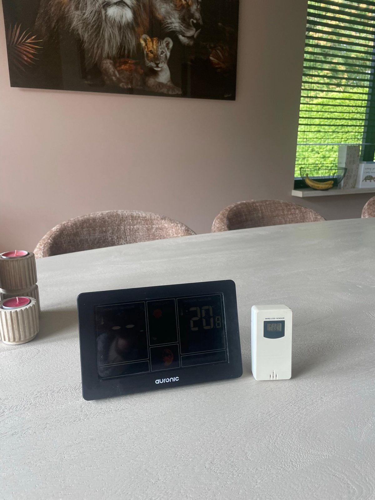 Auronic Weerstation met Buitensensor, Audio, Tv en Foto, Weerstations en Barometers, Ophalen, Gebruikt, Weerstation