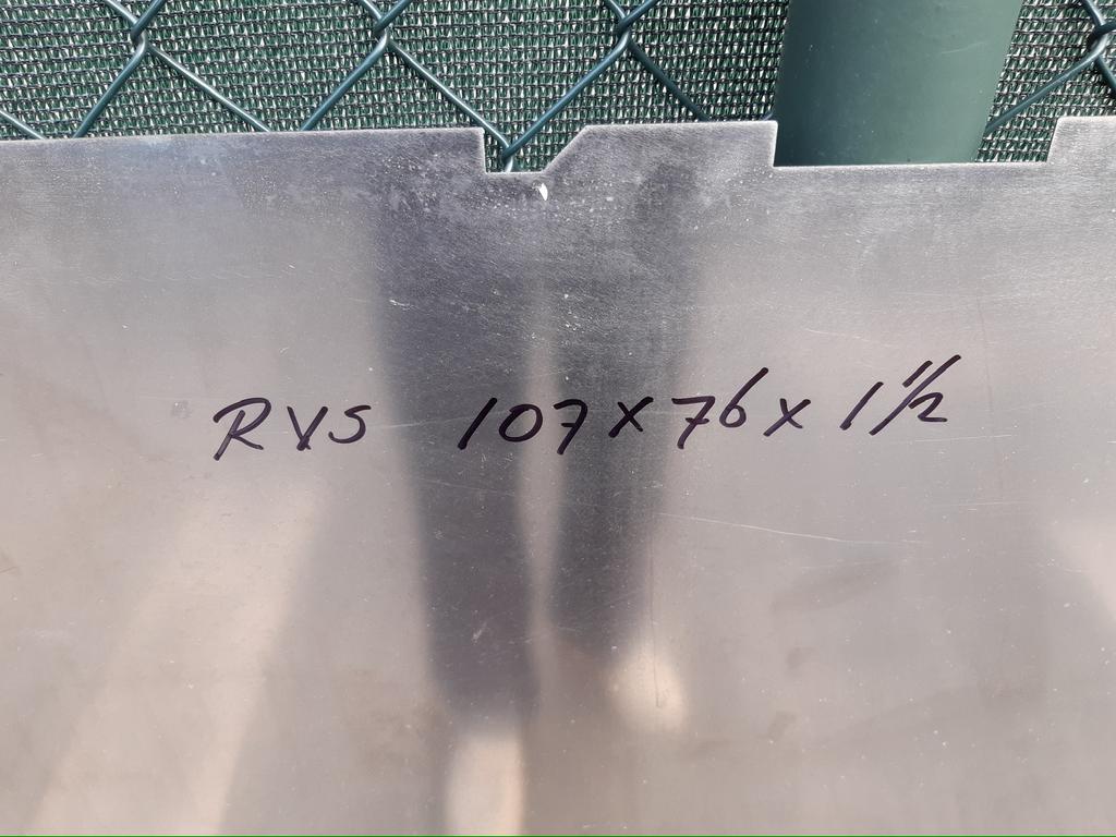 RVS plaat, Doe-het-zelf en Verbouw, Platen en Panelen, Ophalen, Zo goed als nieuw