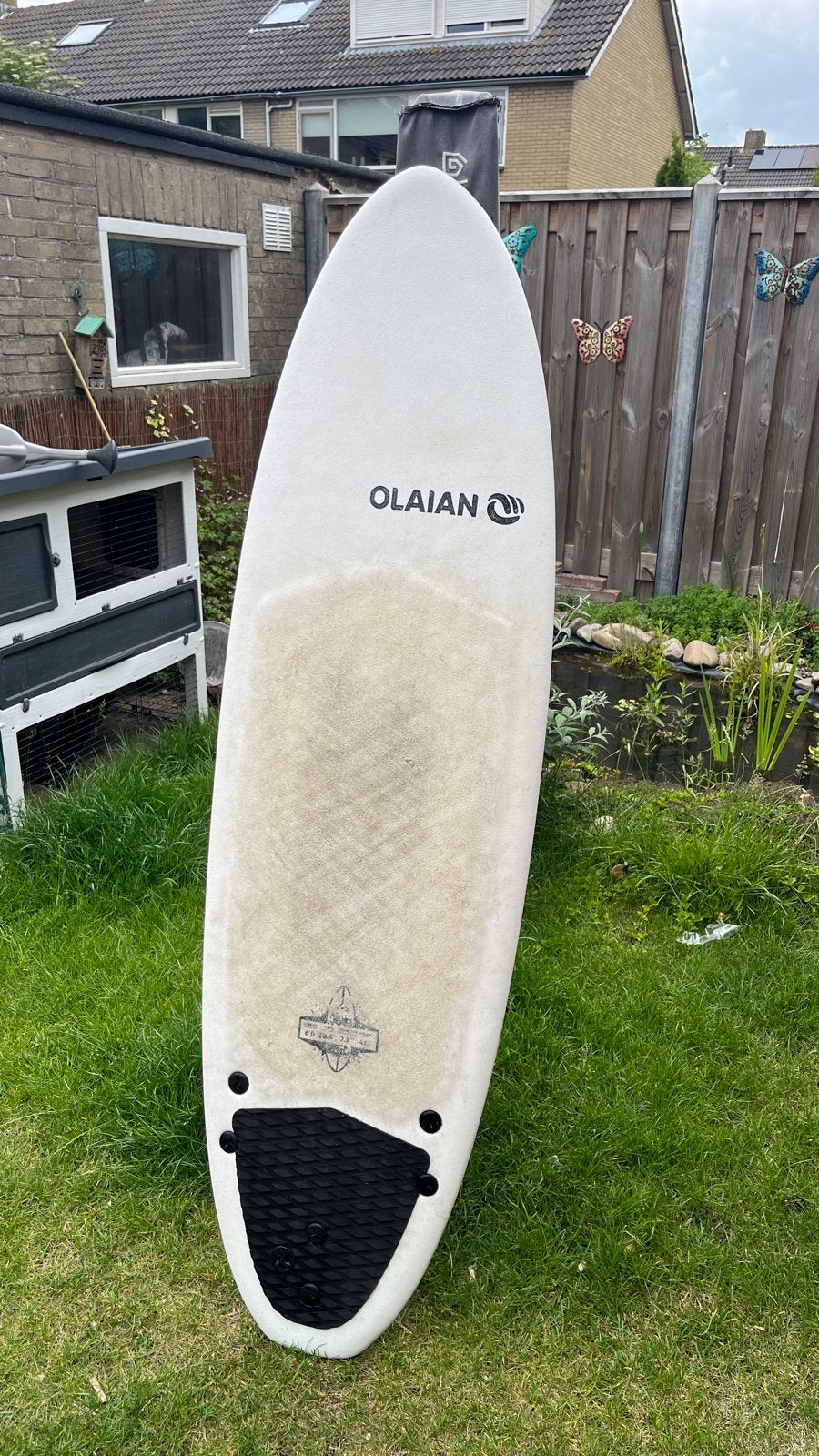 Olaian 6’ softtop surfboard, Watersport en Boten, Golfsurfen, Ophalen, Gebruikt, Funboard, Met vinnen