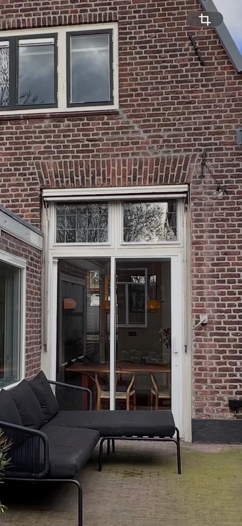 Glas in lood ramen met voorzetramen (76x61,5 cm), Doe-het-zelf en Verbouw, Glas en Ramen, Ophalen, Gevelraam of Ruit, Gebruikt