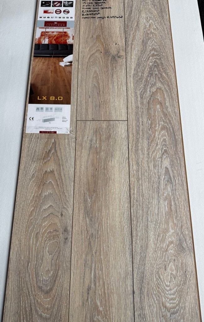 8mm dik Laminaat €4,95p/m2 White Pepper Opruimen prijs, Ophalen, Laminaat vloer 8mm dik, 75 m² of meer, Nieuw