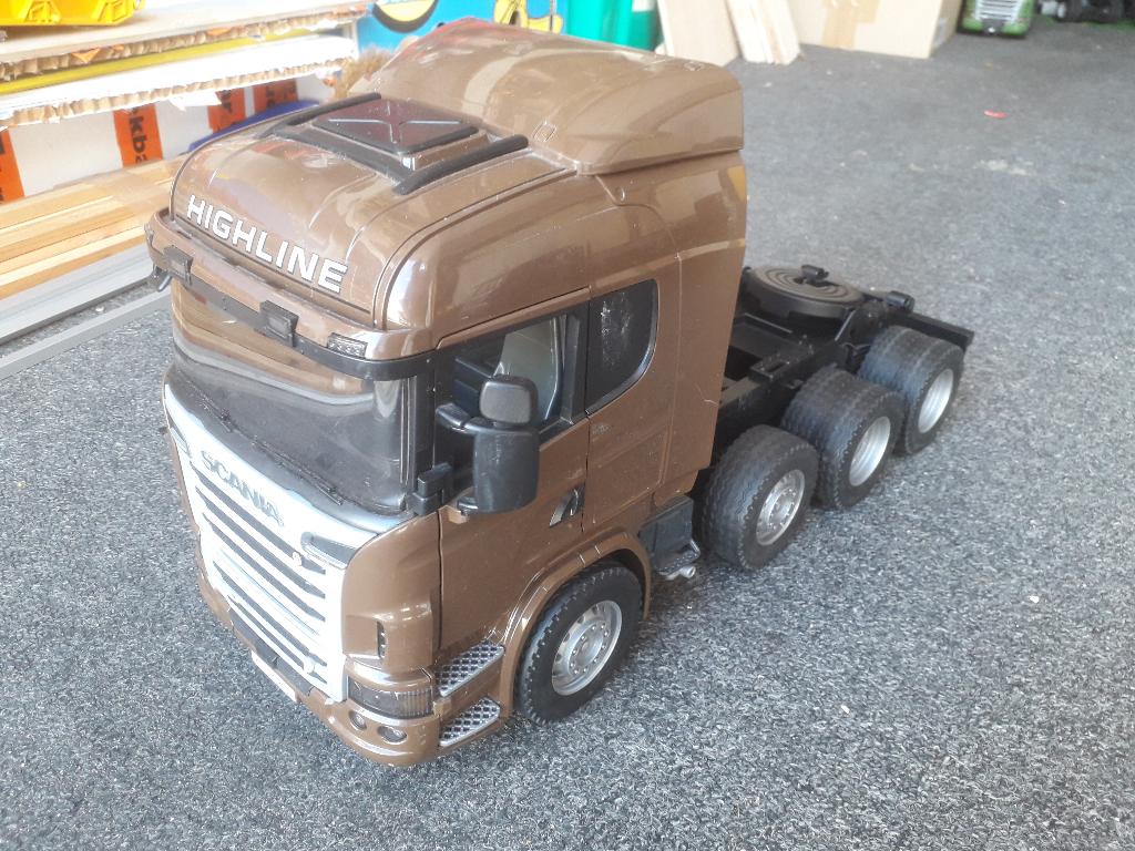 bruder scania 4 asser groen, Ophalen of Verzenden, Zo goed als nieuw