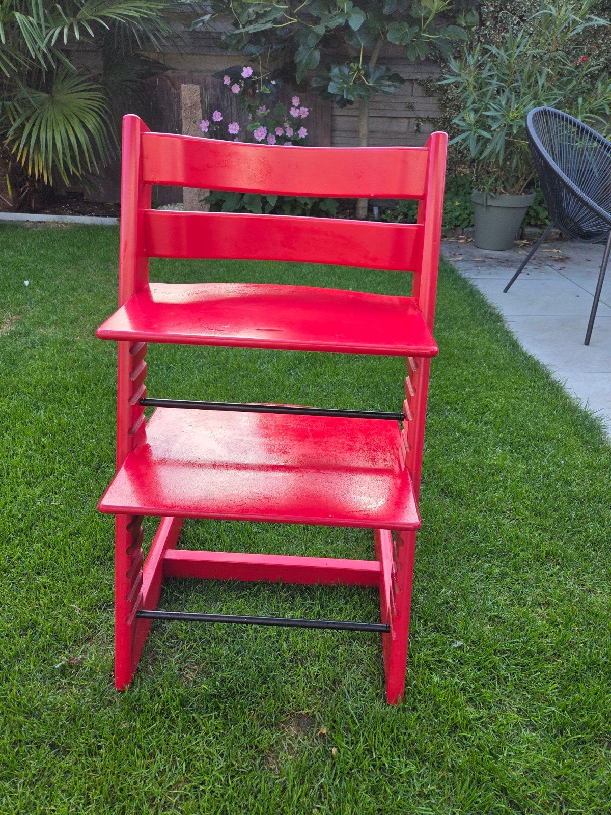 Stokke Tripp Trapp meegroeistoel rood, Ophalen, Gebruikt, Meegroeistoel