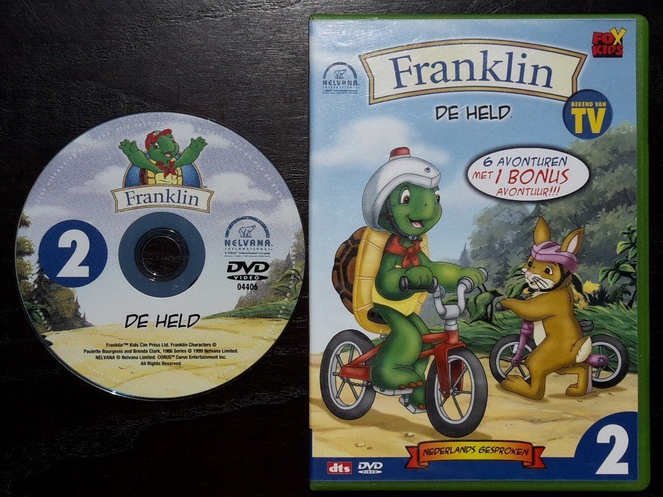 DVD - Franklin - De Held - 7 Afleveringen - Fox Kids, Cd's en Dvd's, Show, Animatie, Alle leeftijden, Zo goed als nieuw