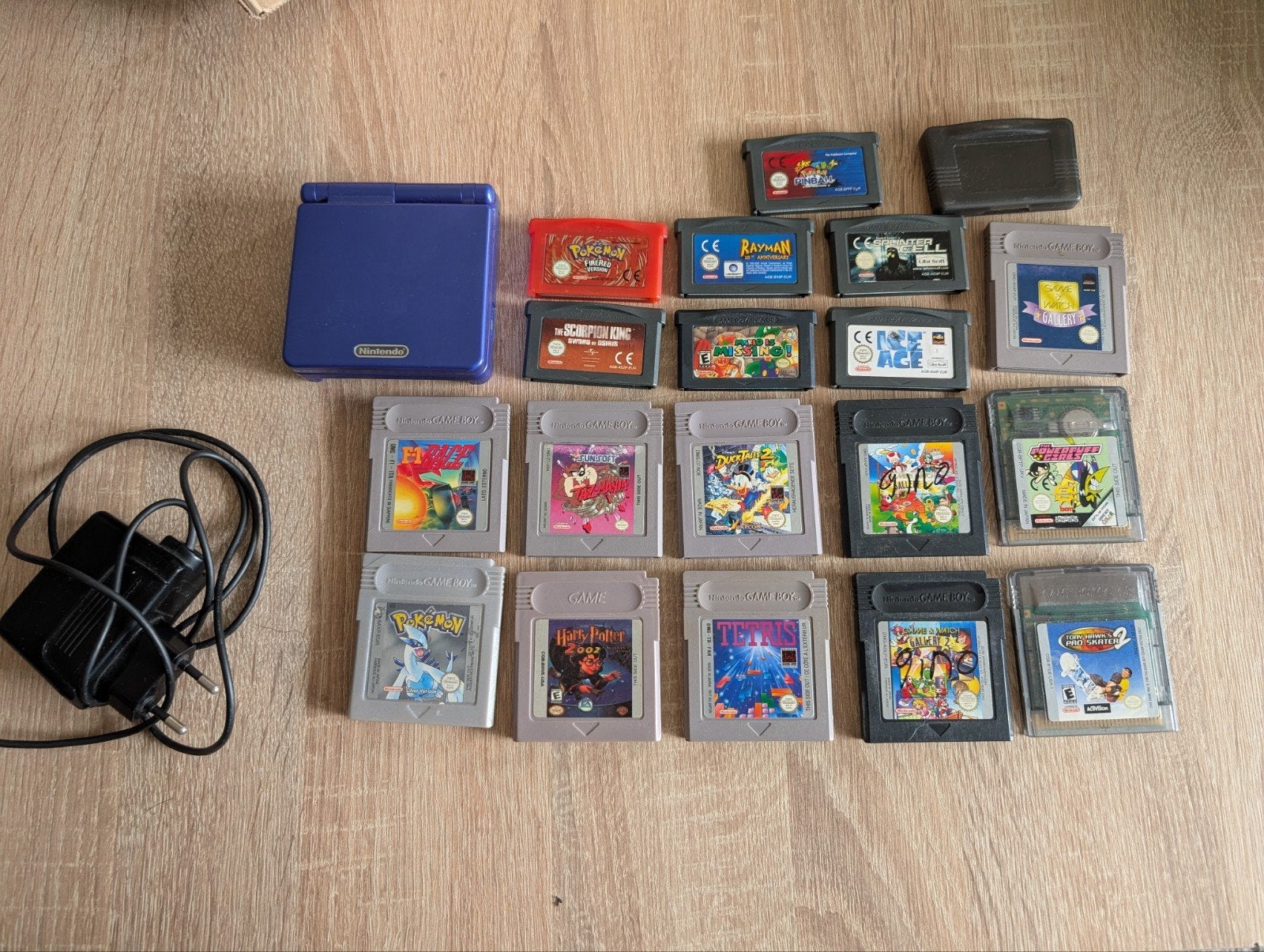 Game Boy Advance SP incl games o.a.pokemon firered en silver, Ophalen, Gebruikt, Game Boy Advance SP