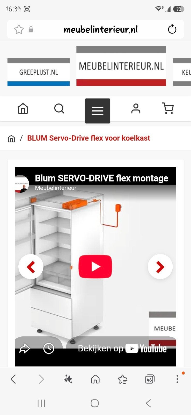 Blum Servo-Drive Flex voor koelkast, vriezer, vaatwasser, Ophalen of Verzenden, Nieuw