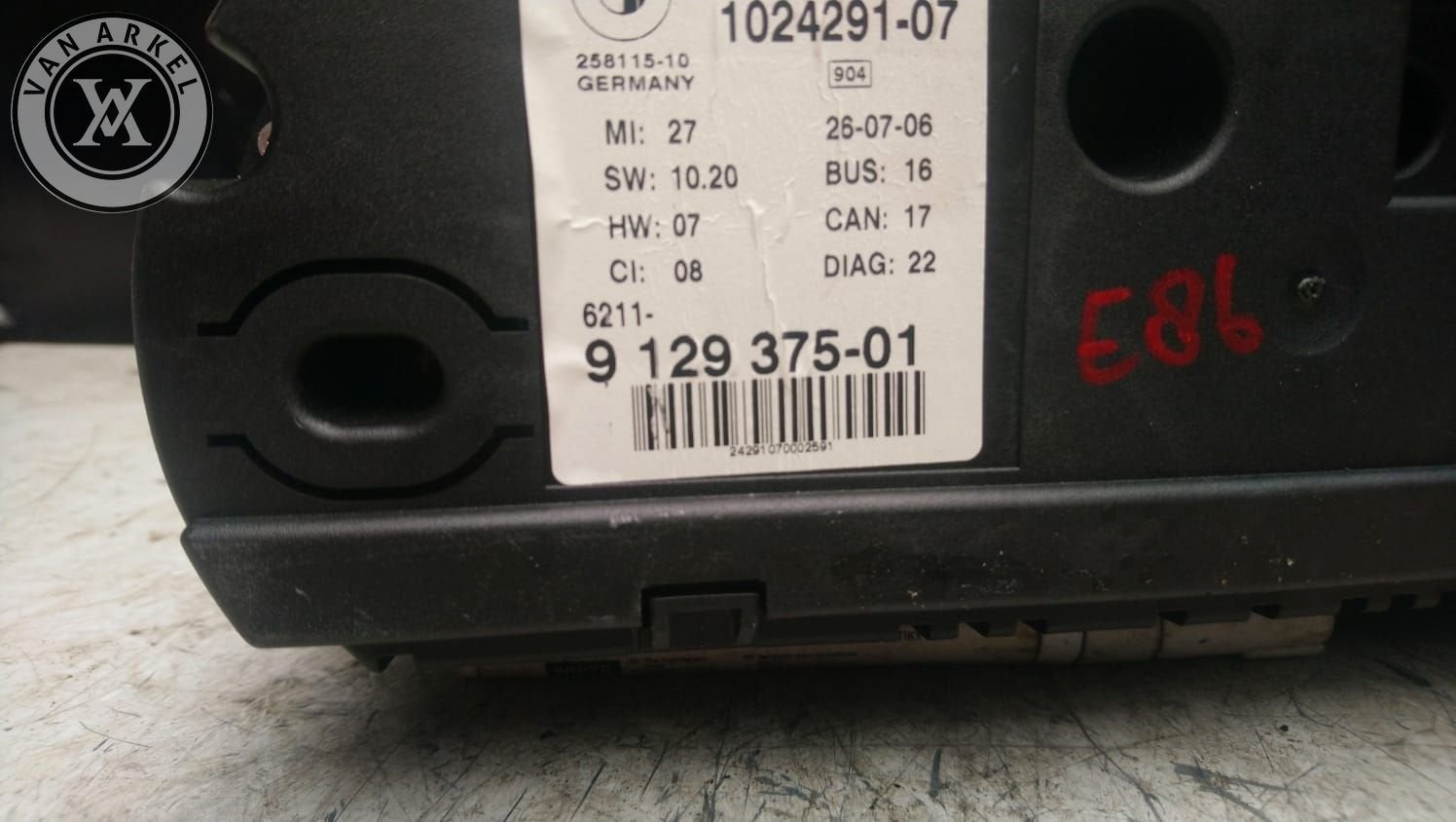bmw z4 e85 e86 km tellen tacho 9129375, Auto-onderdelen, Dashboard en Schakelaars, Gebruikt, -, -, Ophalen of Verzenden