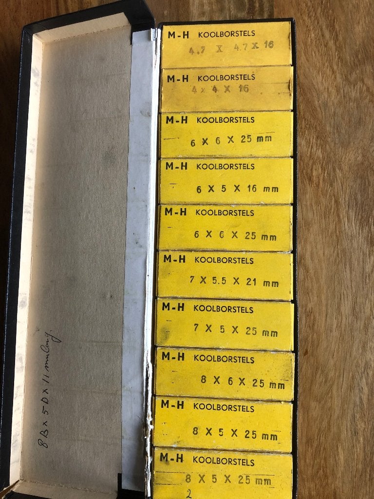 koolstofborsteltjes, Ophalen, Nieuw