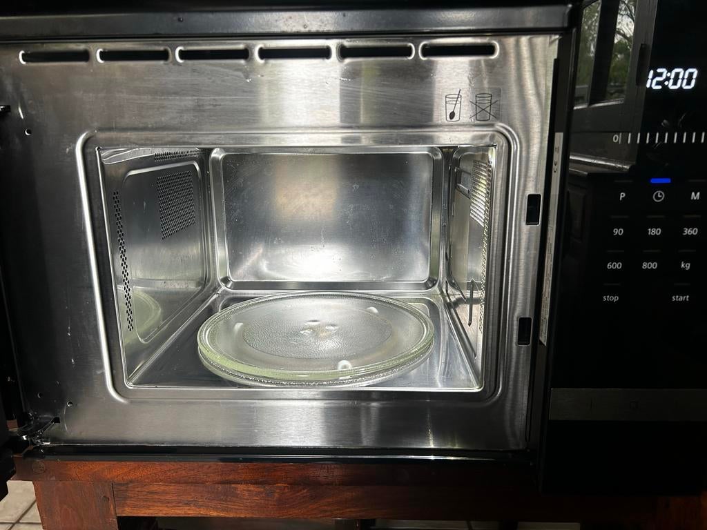 Siemens studioline solo inbouw magnetron BF425LMB0, Ophalen, 60 cm of meer, Inbouw, Draaiplateau