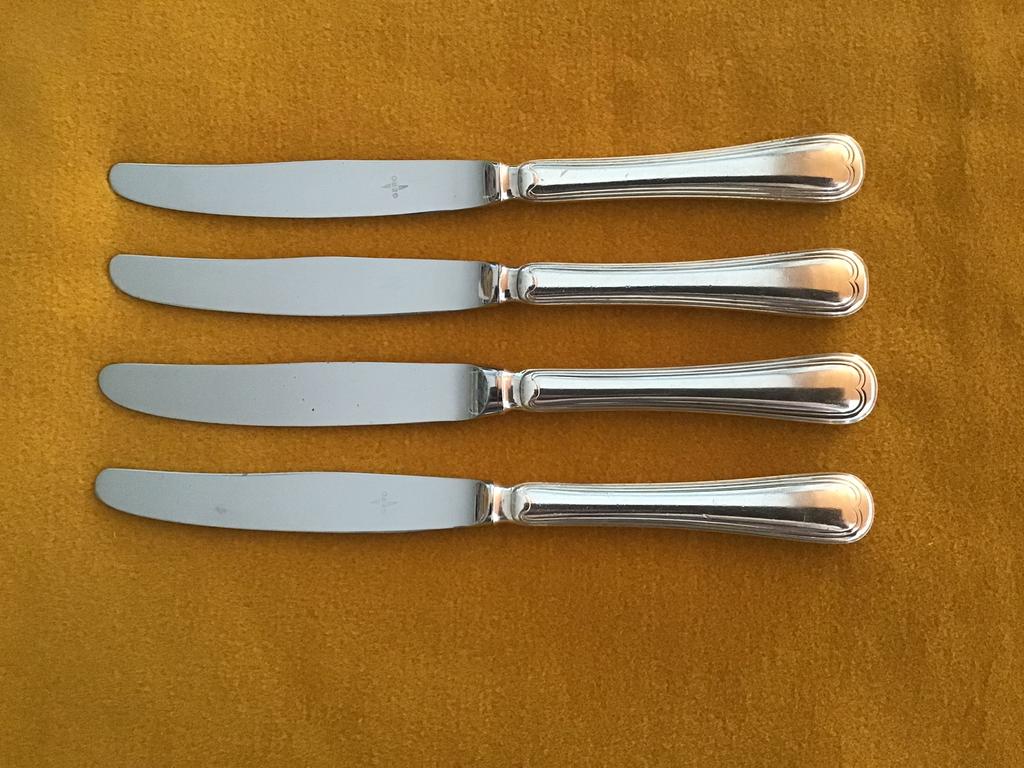 4x ontbijtmessen/dessertmessen Gero 245 Arabesque; 20 cm, Antiek en Kunst, Antiek | Bestek, Ophalen of Verzenden
