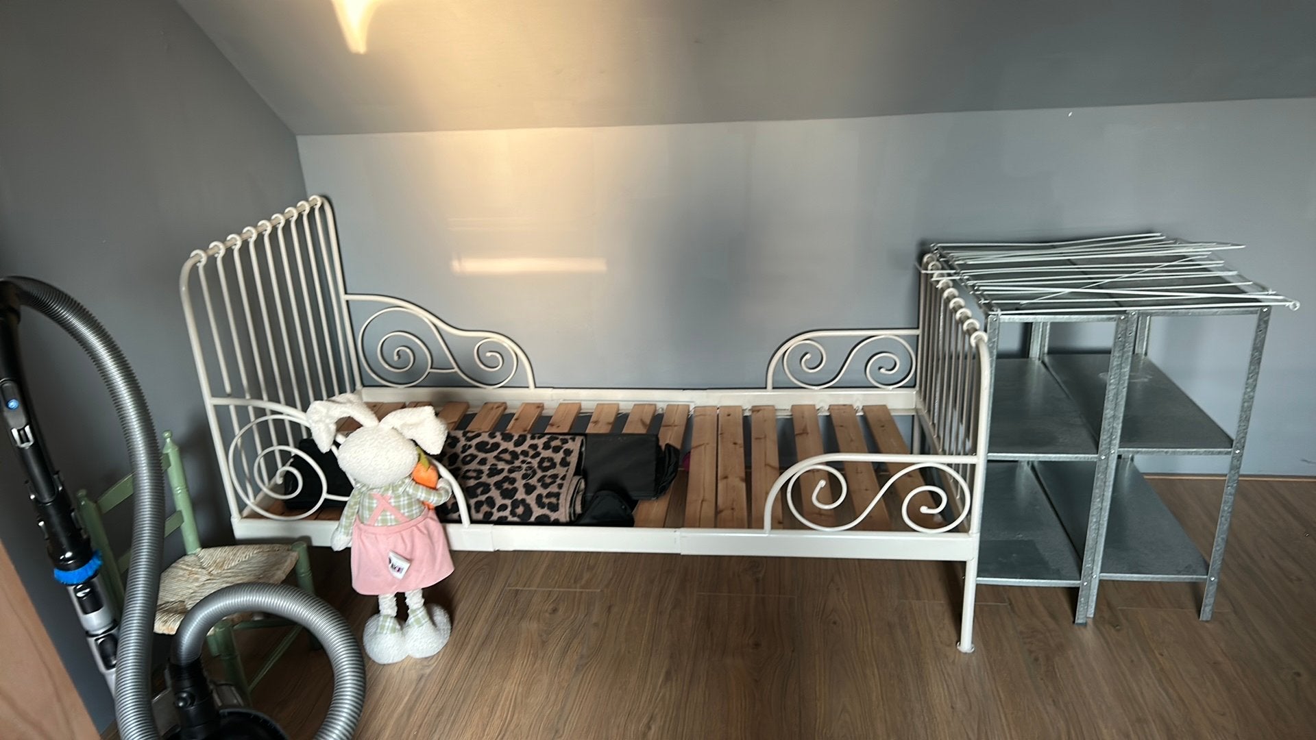 Meegroeibed Minne ikea - wit, Ophalen, Gebruikt, 70 tot 85 cm, Lattenbodem