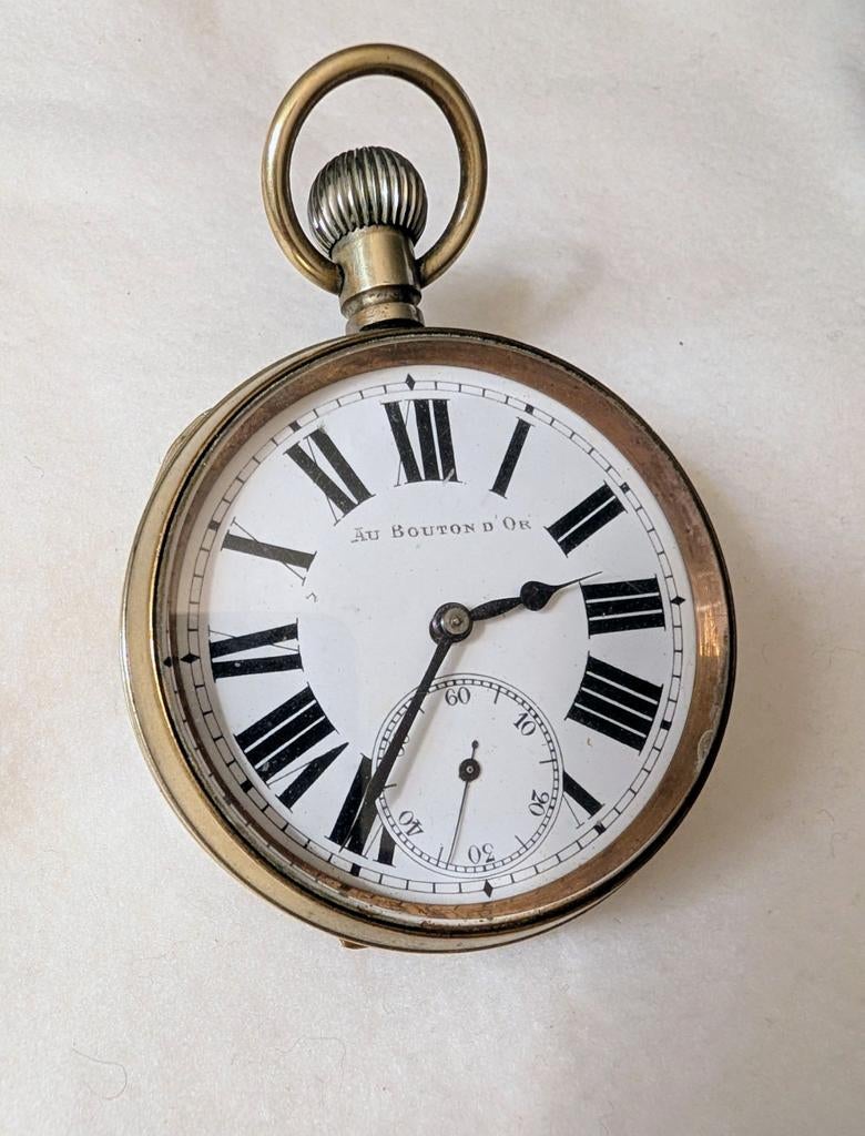 Antiek Zakhorloge - Au Bouton d'Or Paris - Begin 1900, Ophalen of Verzenden