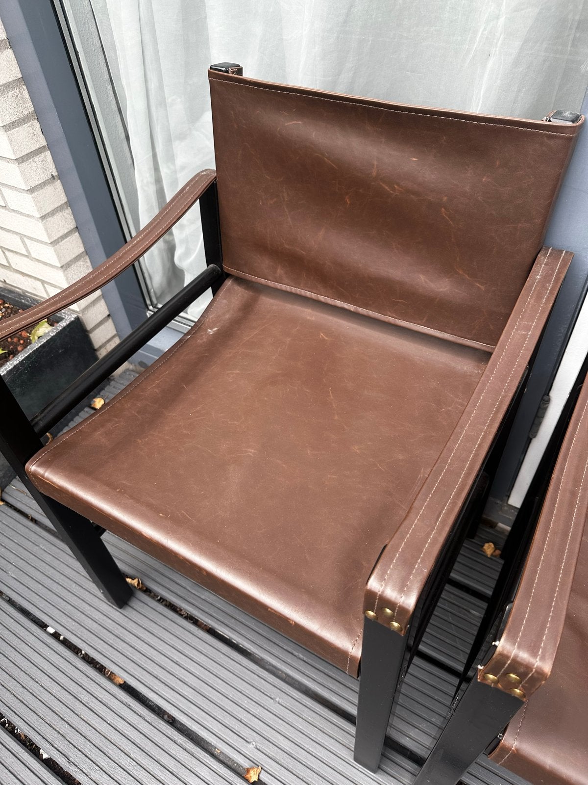 Set van 2 bruine  regisseursstoelen, Twee, Bruin, Nieuw, Ophalen of Verzenden